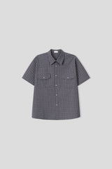 Plaid Western Check Half Shirt (2color) (No.967)