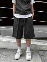 Nylon Wide Half Pants