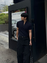 Sain zip-up short sleeve