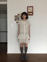 Twin Shirt フリルワンピース (2color)