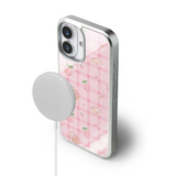 [MADE]Peach Check MagSafe Glass Bumper Phone Case