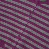 CHERRY STRIPE CARDIGAN [PURPLE]