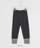 Yuruhi Button Three Quarter Leggings