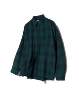 87-STAN078 Ombre OverFit Pocket Long-Sleeved Tartan Check Shirt