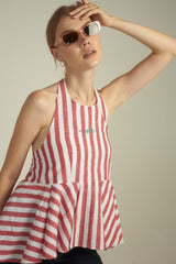 EVIE Velano HALTER TOP RED