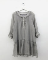 Hibbi neck frill dress (2color)