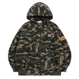  JINU CAMO FLEECE TWO-WAY HOOD ZIP-UP (UNISEX)