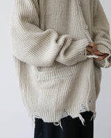 LIF OVER DAMAGE CARDIGAN