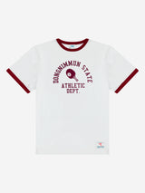 AUTHENTIC TABLE TENNIS CLUB TEE (WHITE/BURGUNDY)