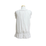 (2color) Smocked Puff Cap Flare Blouse