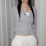 Rover Two-Way Unbalanced Wrap Bubble Knit Cardigan