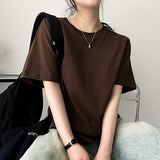ローズベーシックプレインショートスリーブTシャツ