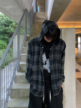 LD Over hood check shirts