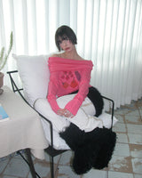 Veggie Turtleneck Hoodie, Pink