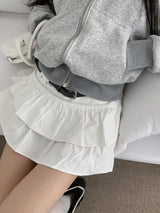 ラブスタデッドカンカンプリーテッドレイヤードミニスカート&ベルトセット (3 colors)