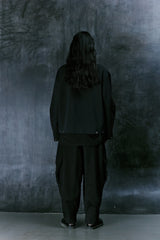EARTH COTTON Y ZIP-UP JACKET (Black)