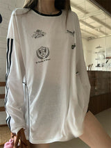 Uniform Boxy White Long Sleeve T-shirt