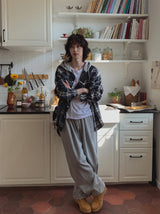 Wake check hooded shirt