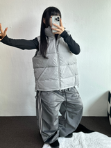 B-CASIC FIT PADDINF VEST💚🩶🖤🤍🤎6COLOR