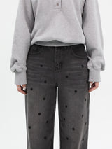 DOT PRINT STRAIGHT DENIM code 26002