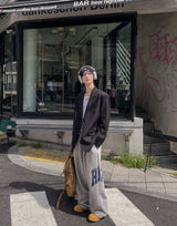 ディストリクトプリントワイドスウェットパンツ