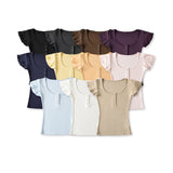 Elin U-Neck Slim Cap Tee