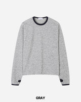 Lav Crop Contrast Knit
