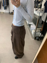 Pitty one-tuck cotton pants (3color)