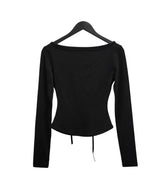 Hoodie Strap V-Neck Tee