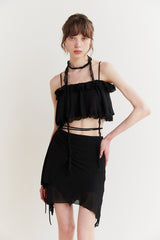 FAIRY MIDI SKIRT black