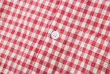 Artwork Check Crop shirts (Red)