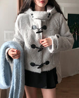 [wool 20%] ドーソンヘアリーフードダッフルコート