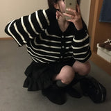 [BELLIDE MADE] ELLE、ストライプニットカーディガン