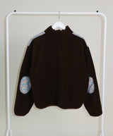 Femme Flower Pattern Quilted Fleece Long Sleeve T-Shirt (Button Detail)