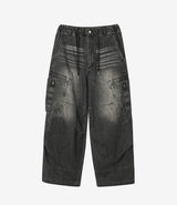 No.1376 zipper cago denim WD string PT