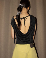 COWL NECK SLEEVELESS (BLACK)