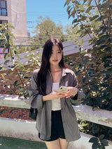 #CT Stripe Overfit Long Sleeve Shirt (3color)