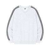[Unisex] スポーティートラックVネックオーバーフィットスウェットシャツ (4color)