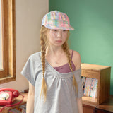 vintage patchwork cap pink