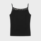 (T-7027)バックレースノースリーブTシャツ