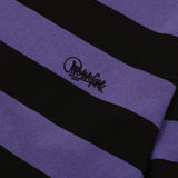 Striped Round Long Sleeve T-Shirts BK/PU