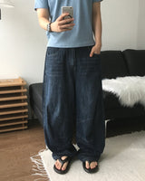 Mood Dark Blue Linen Pants