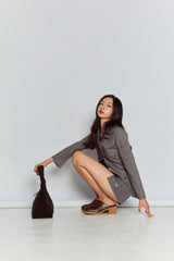 Large Jersey in Black Suede