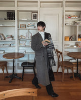 HANDMADE/wool 70% KESTI マキシダブルコート