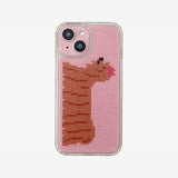 DOGS KNIT HARD JELL CASE_PINK