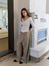 DOUBLE STRAP PANTS / BEIGE