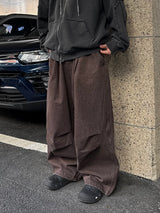 denim washing big balloon pants