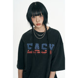 Washed Crack Star Short Sleeve - Black