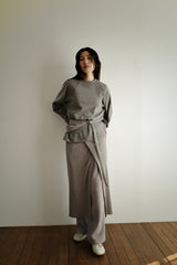 Raglan pigment long sleeve, Grey