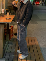 Tachi washed cargo denim pants